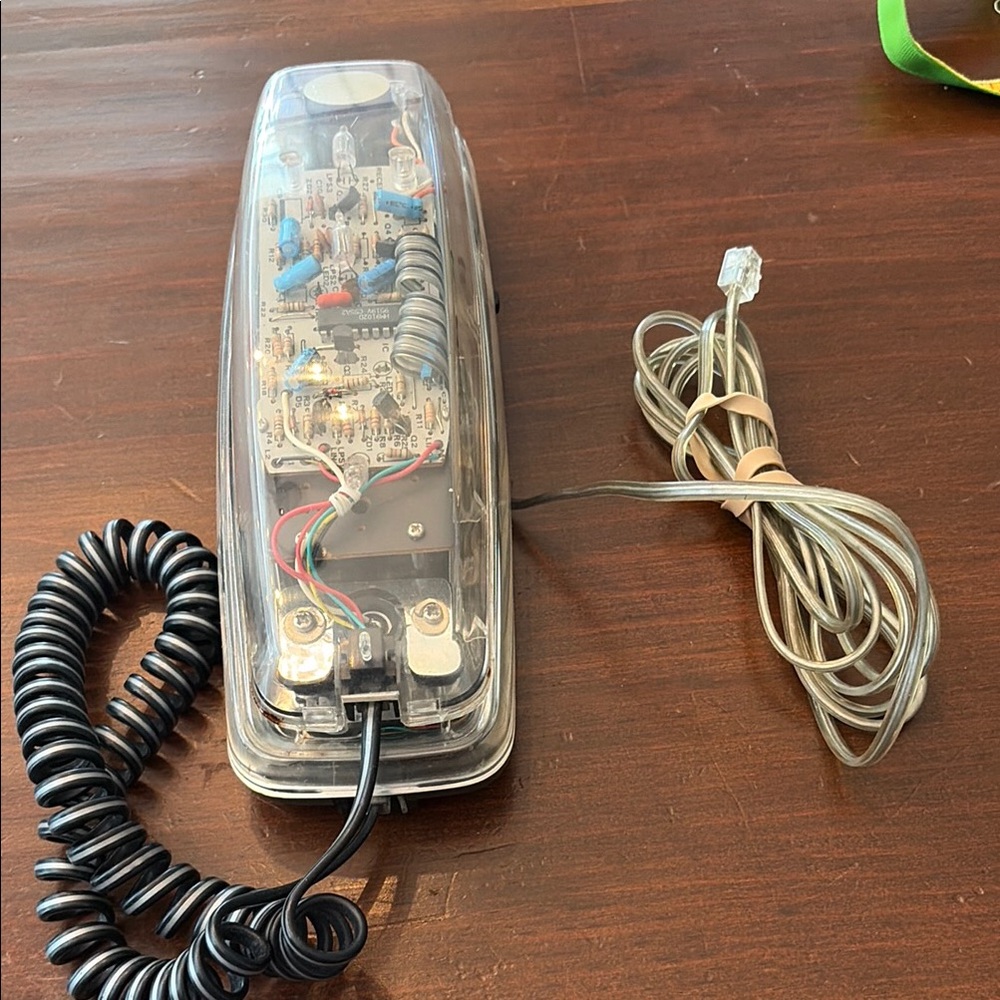 Lenoxx Clear Retro land line Telephone Handset with Visible Electronics